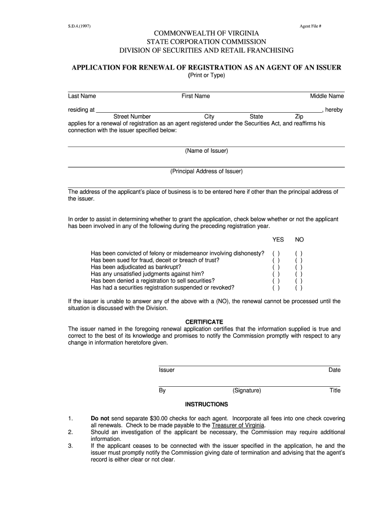 COMMONWEALTH of VIRGINIA STATE CORPORATION    Scc Virginia  Form