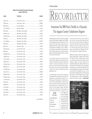 RecoRdatuR Library of Virginia Commonwealth of Virginia Lva Virginia  Form