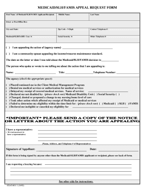 Slh Medicaid Form