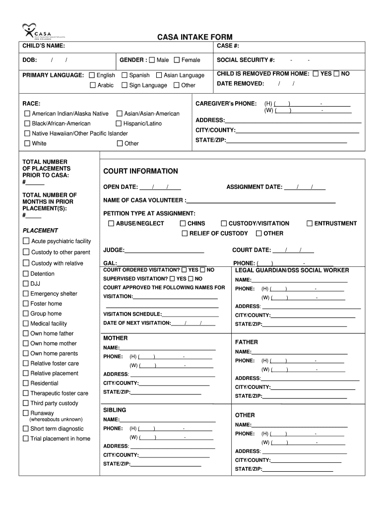 Criminal Intake Form