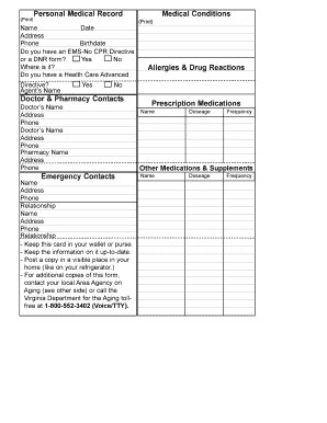 Cpr Record Sheet  Form