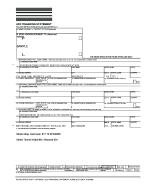 Ucc Financing Statement  Form