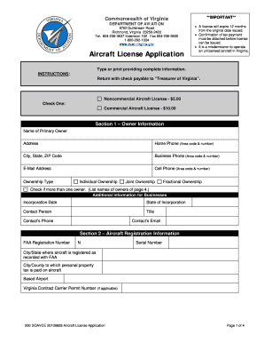 Virginia Doavce License Online  Form