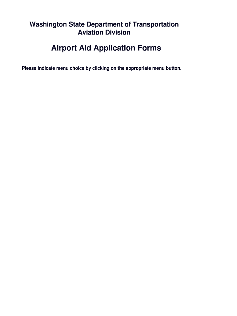Airport Aid Application Forms WSDOT Wsdot Wa