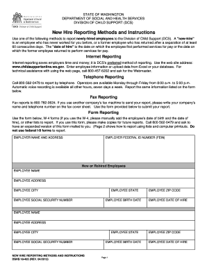 Printable Dshs for 18 463  Form