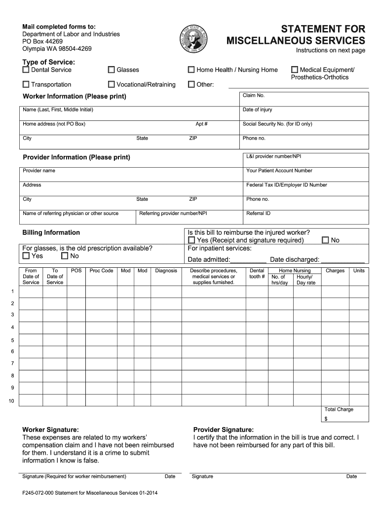 F245 072 000  Form