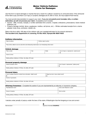  Motor Vehicle Collision Claim for Damages Dol Wa 2014