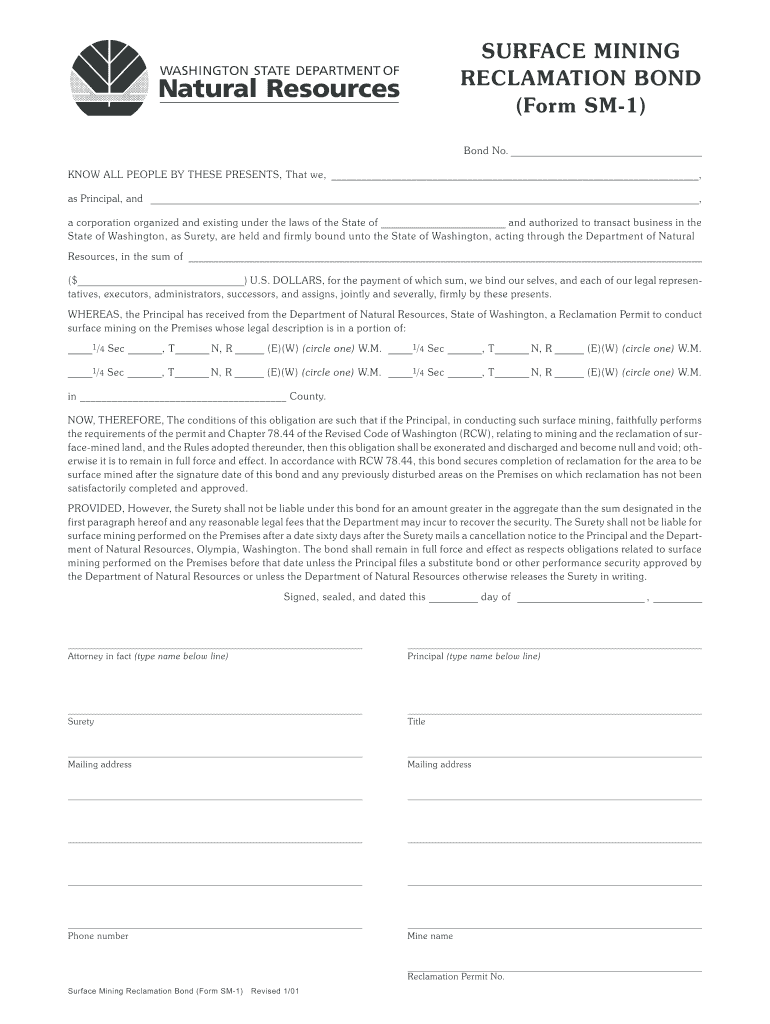 Reclamation Bond in Illinois Form