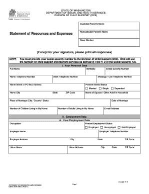 Dshs Form 18 097