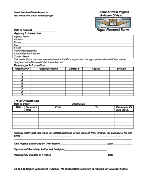 Flight Request Form