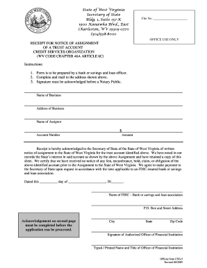 , East Charleston, WV 25305 0770 304558 8000 File No Sos Wv  Form