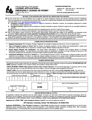 Dpi Emergency License  Form