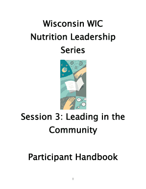 Wisconsin WIC Nutrition Leadership Series Session 3 Leading in Dhs Wisconsin  Form
