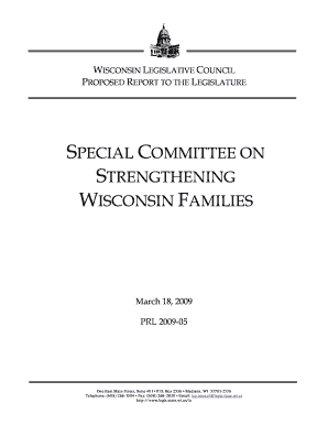 WISCONSIN LEGISLATIVE COUNCIL PROPOSED REPORT to the LEGISLATURE Legis Wisconsin  Form