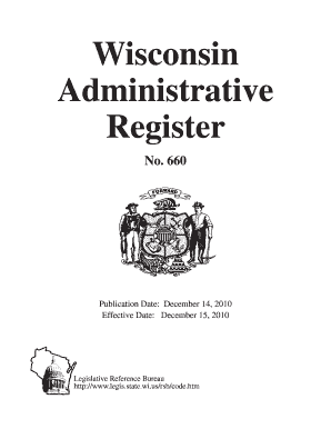 Register 660DecA Legis Wisconsin  Form