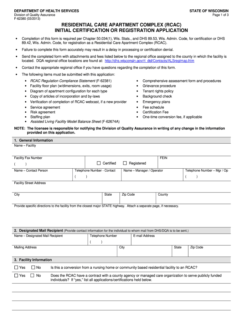  State of Wisconsin Chapter 500332m Wis Stats Page 1of 4 Form 2015