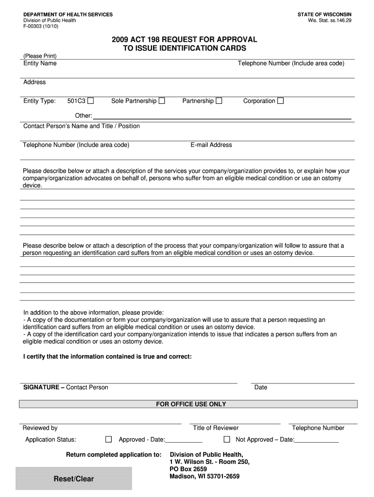 Request for Approval Application Wisconsin Department of Health Dhs Wisconsin  Form