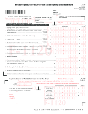 Florida Corporate Income Franchise and Emergency Excise Tax Form