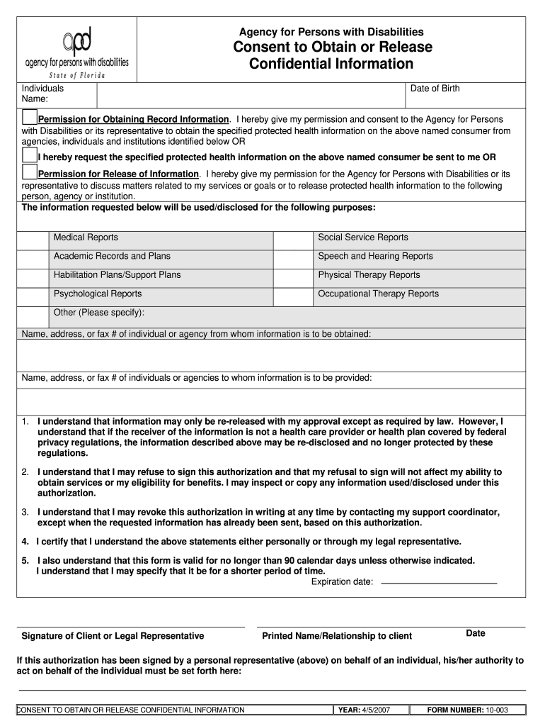 Get and Sign Apd Consent 2007-2022 Form
