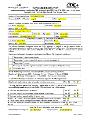 Employee Information Example