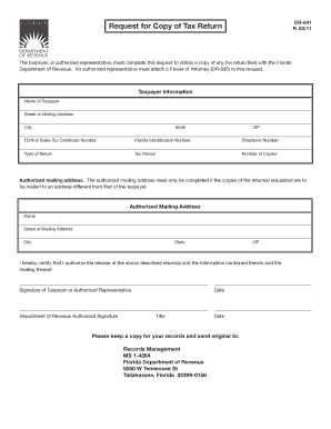 Dr 841 Form Department of Revenue Florida