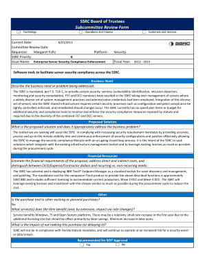 Current Date 8232011 Committee Review Date Requestor Margaret Foltz Platform SSRC Priority 6 Issue Name Enterprise Server Securi