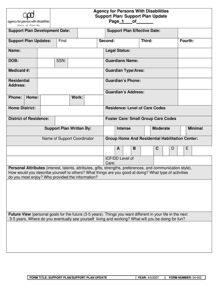  Apd Support Plan 2007-2024