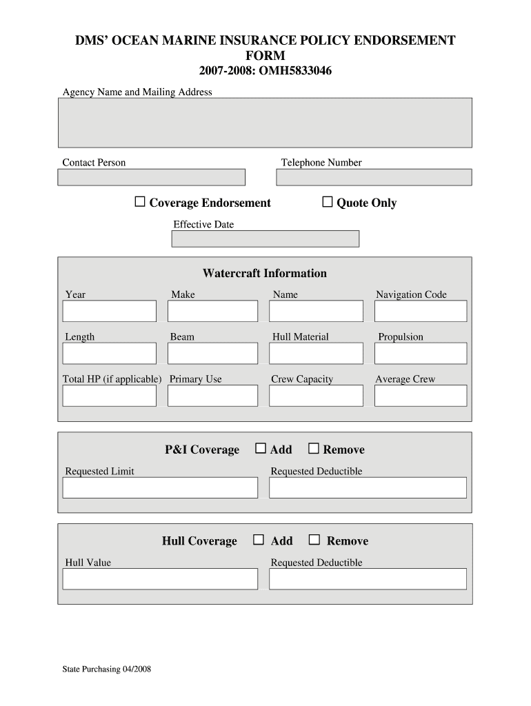 Agency Name and Mailing Address  Form