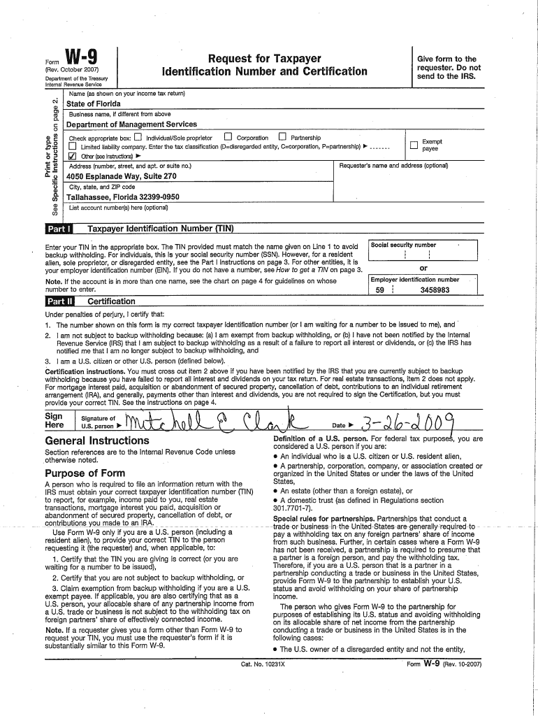 'M &#39; &#39; E&#39; 2 Identification Number and Certification &#39; &#39; S  Form