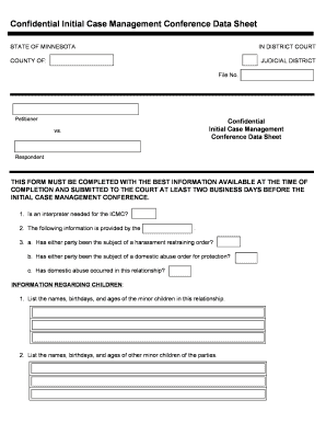 Case Management Initial Assessment Form