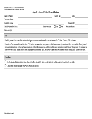 Cms Critical Element Pathways  Form