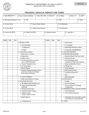 Mn Dot Inspection Form