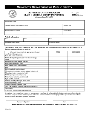 Mn Salvage Inspection Form