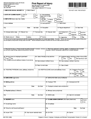 Table of Contents Minnesota Department of Labor and Industry Dli Mn  Form