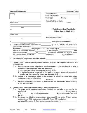 How to File Complaint Minn Stat 504b321 Form