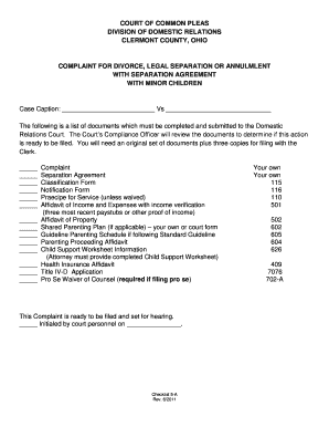  Legal Separation in Ohio Cost 2011