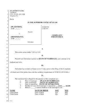 Complaint Draft Example  Form