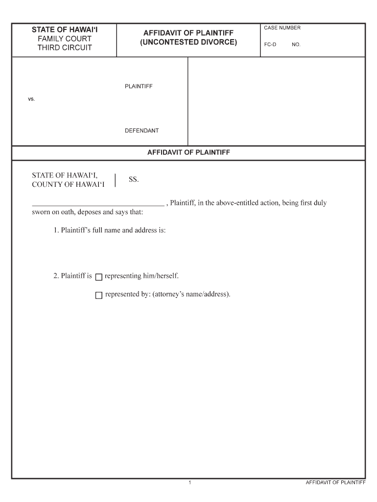 INSTRUCTIONS RE DIVORCE FORMS with Children Attached State Hi