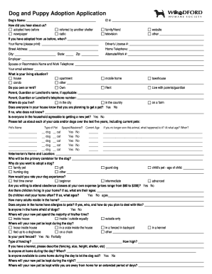 Puppy Application Form