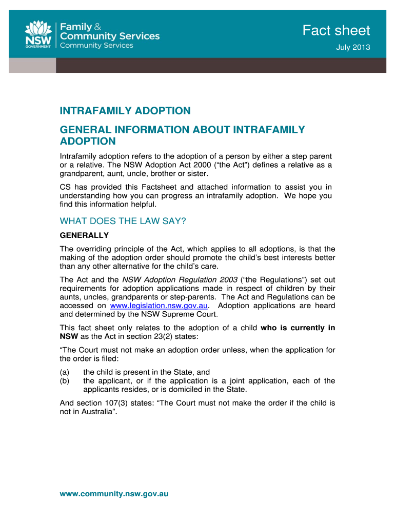 Intrafamily Adoption Forms Louisiana