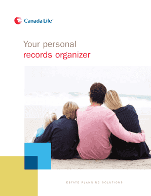 Personal Records Organizer Template  Form