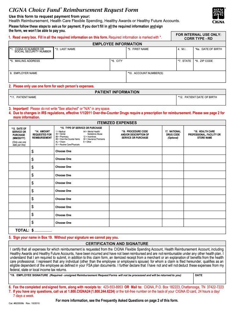 Cigna Neuron Reimbursement Form