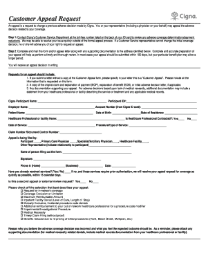 Healthspring Appeal Form