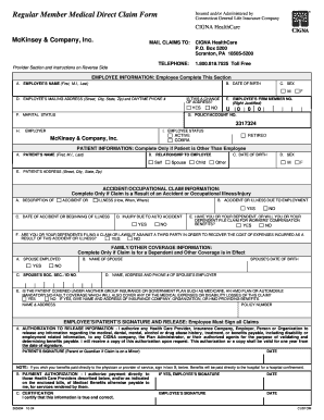 Cigna Medical Claim Form