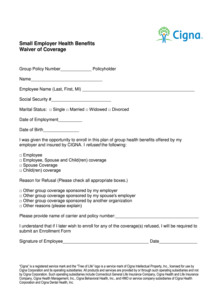 Employee Medical Waiver Form