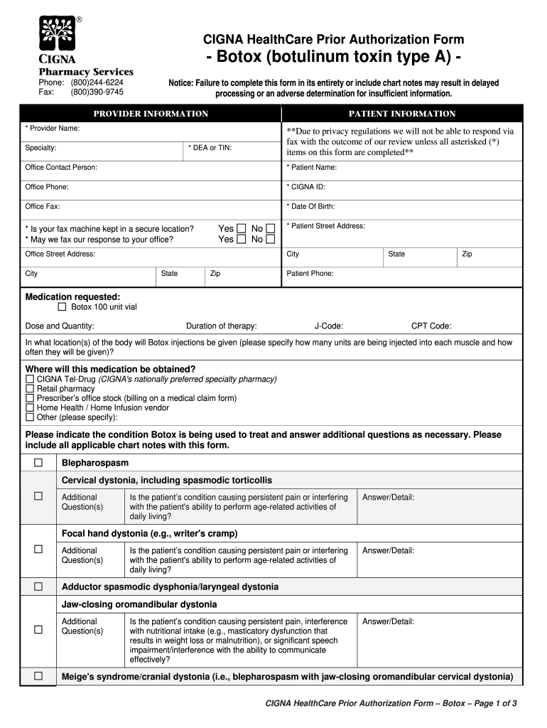 Cigna Pa Form