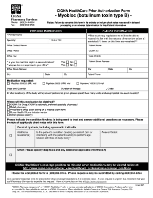 Cigna Auth Form