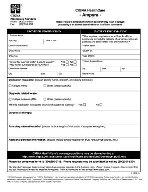 Cigna Prior Authorization Form for