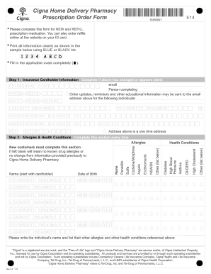 Cigna mail order fax form carefirst bluechoice labcorp
