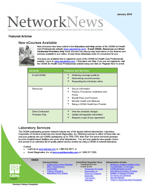 January Network News Cigna  Form